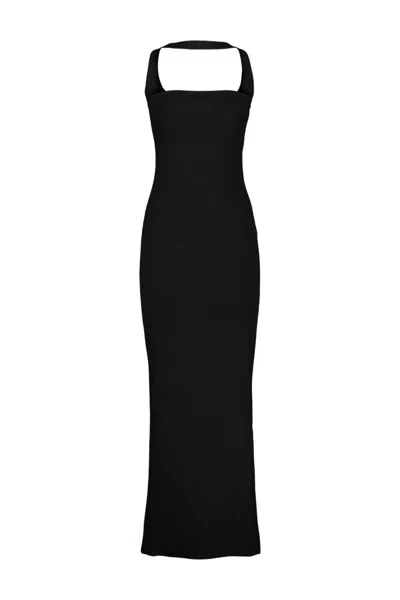 Shop Courrèges Hyperbole Long Dress Clothing In Black