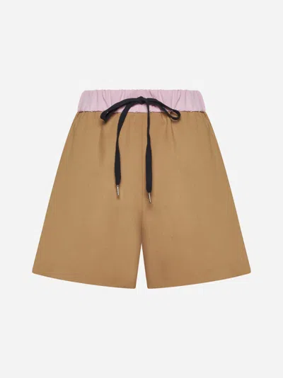 Shop Blanca Vita Brassavola Silk Shorts In Tan