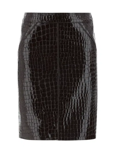 Shop Tom Ford Skirts In Marrone Scuro