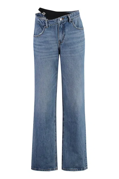 Shop Alexander Wang 5-pocket Straight-leg Jeans In Denim