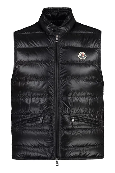 Shop Moncler Gui Full Zip Down Vest In Black