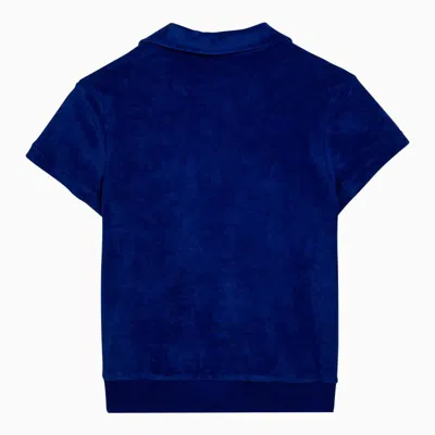 Shop Polo Ralph Lauren Royal Chenille Polo Shirt In Blue