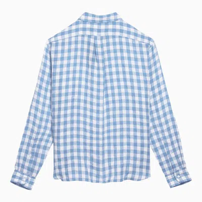 Shop Polo Ralph Lauren White/blue Checked Shirt In Black