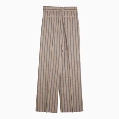 Shop Quelledue Striped And Trousers In Multicolor