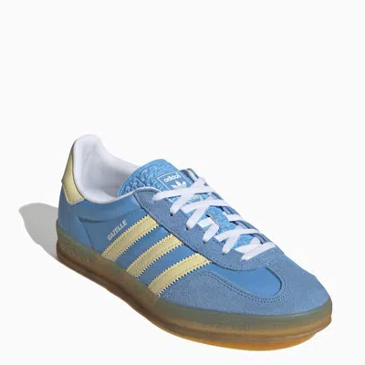 Shop Adidas Originals Gazelle Indoor Light Sneakers In Blue