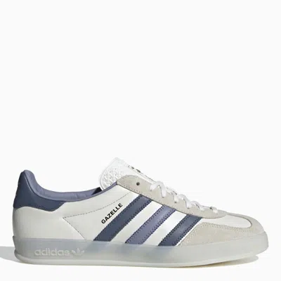 Shop Adidas Originals Gazelle Indoor White/blue Sneakers