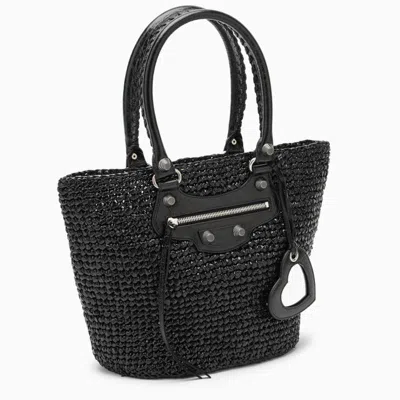 Shop Balenciaga Le Cagole Medium Basket Bag In Black
