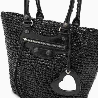 Shop Balenciaga Le Cagole Medium Basket Bag In Black