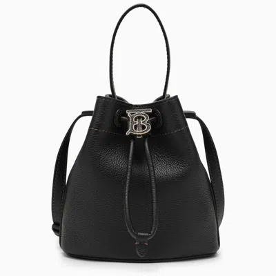 Shop Burberry Tb Mini Bucket Bag In Black