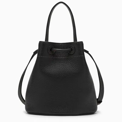 Shop Burberry Tb Mini Bucket Bag In Black