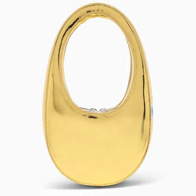 Shop Coperni Gold Patent Mini Swipe Bag In Metal