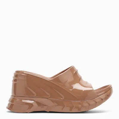 Shop Givenchy Marshmallow Wedge Sandals Clay In Beige