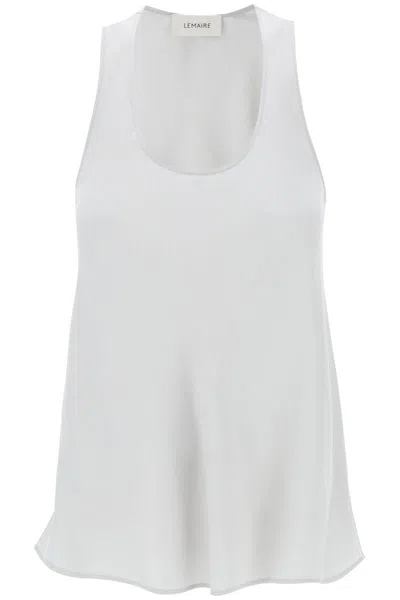 Shop Lemaire Sleeveless Top With Diagonal In Grey