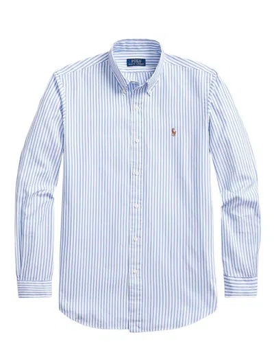 Shop Ralph Lauren Shirts In 5527a Blue/white