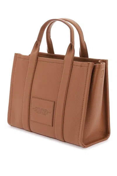 Shop Marc Jacobs The Leather Small Tote Bag In Brown