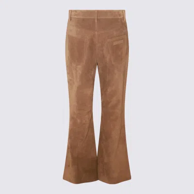 Shop Marni Brown Cotton Pants In Creta