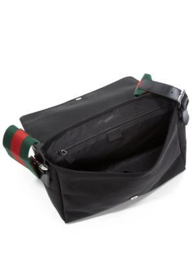 Shop Gucci Techno Canvas Messenger Bag In Black