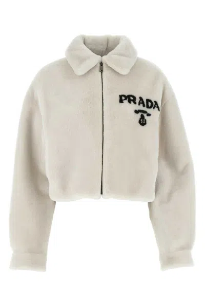 Shop Prada Furs In White