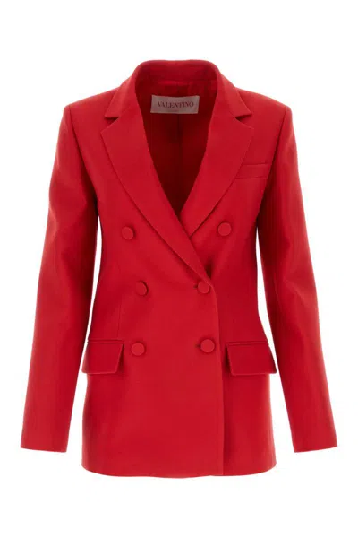 Shop Valentino Garavani Jackets And Vests In Red