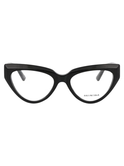Shop Balenciaga Optical In 001 Black Black Transparent