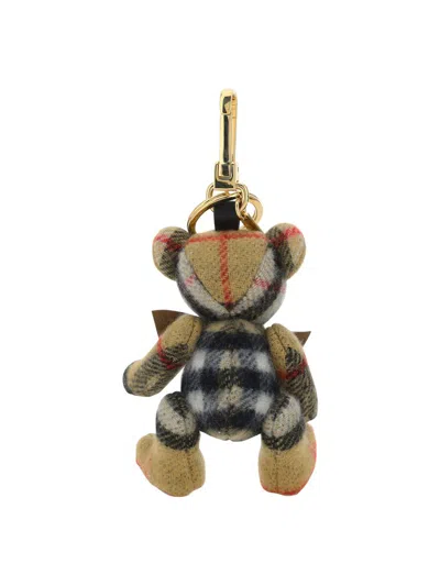 Shop Burberry Keyrings E Chains In Antique Yellow