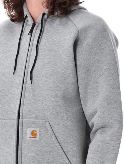 Shop Carhartt Wip Car-lux Hooded Jacket In Grey Mel