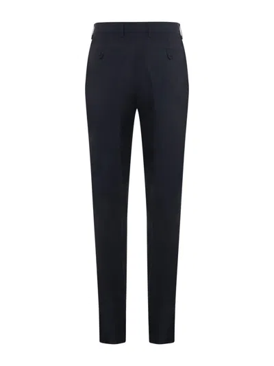 Shop Etro Trousers In Grigio/blu