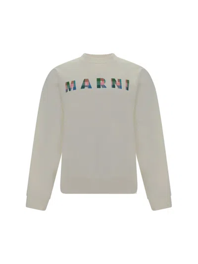 Shop Marni Sweatshirts In Natural White