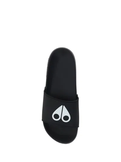 Shop Moose Knuckles Sandals In Black