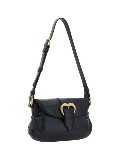 Shop Pinko Shoulder Bags In Nero Limousine-chocolate Gold