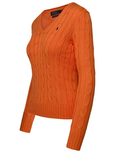 Shop Polo Ralph Lauren Orange Cotton Sweater