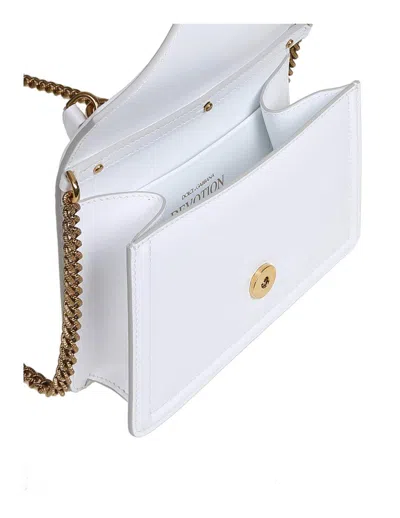 Shop Dolce & Gabbana Handbag In Smooth Calfskin In Optical White