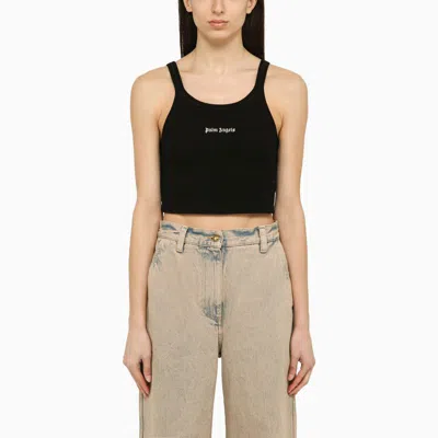 Shop Palm Angels Cropped Top In Black