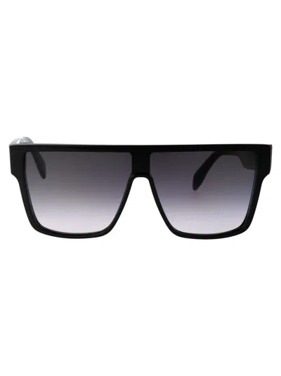 Shop Alexander Mcqueen Sunglasses In 001 Black Black Grey