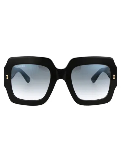 Shop Gucci Sunglasses In 001 Black Black Grey