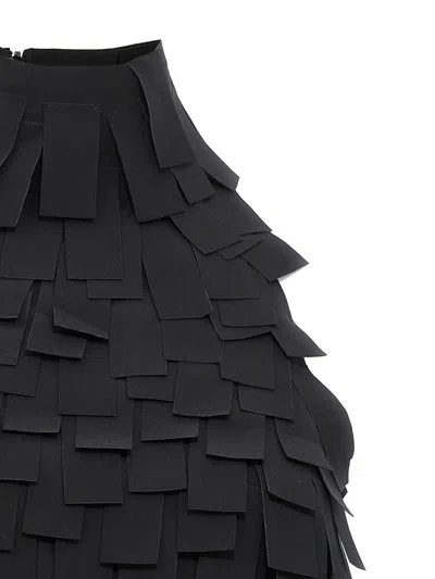 Shop A.w.a.k.e. Mode 'multi Rectangle Halterneck Midi' Dress In Black