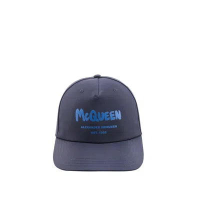 Shop Alexander Mcqueen Hat In Blue