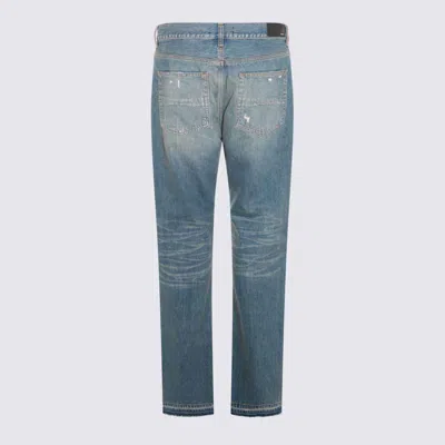 Shop Amiri Medium Blue Cotton Jeans In Crafted Indigo