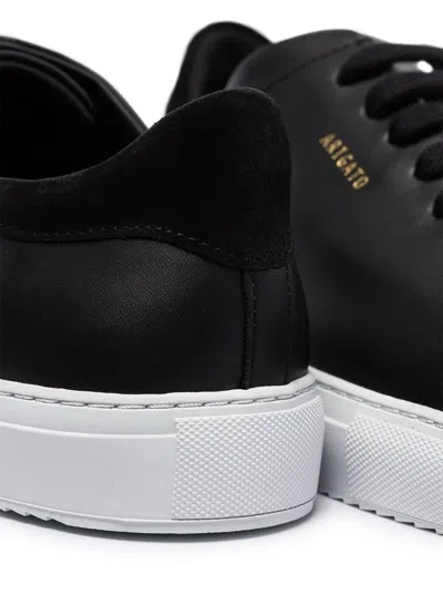 Shop Axel Arigato Black 'clean' Sneakers With Logo In Calf Leather Man
