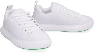 Shop Bottega Veneta Pillow Leather Sneakers In White