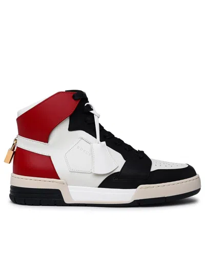 Shop Buscemi Black And Red Leather Airneakers