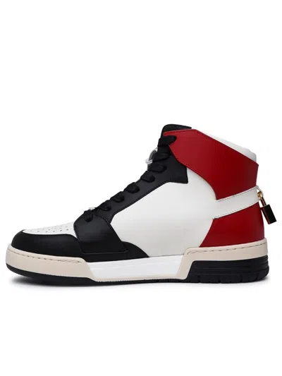 Shop Buscemi Black And Red Leather Airneakers