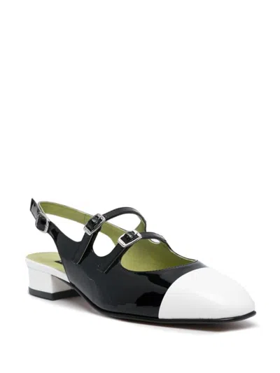 Shop Carel Paris 'abricot' Slingback In Nero E Bianco