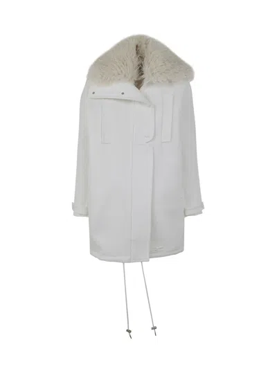 Courrèges Courreges Women Tech Twill Parka Coat In White