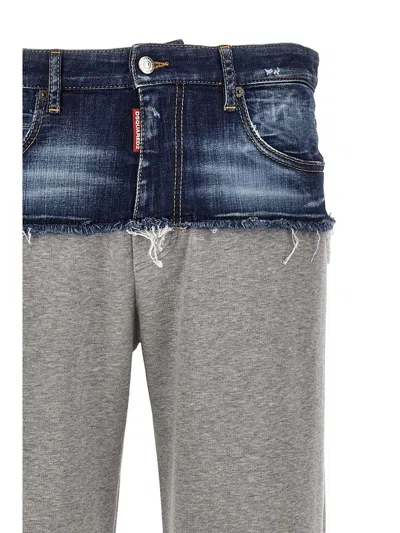 Shop Dsquared2 'hybrid Jean' Pants In Gray