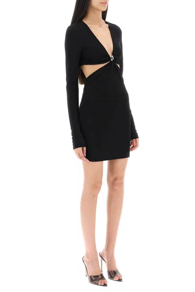 Shop Dsquared2 Cut-out Mini Dress In Jersey In Black