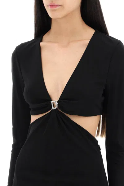 Shop Dsquared2 Cut-out Mini Dress In Jersey In Black