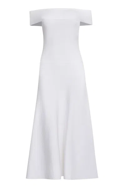 Shop Fabiana Filippi Viscose Dress In White