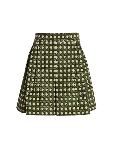 Shop Giambattista Valli 'treillage' Skirt In Green