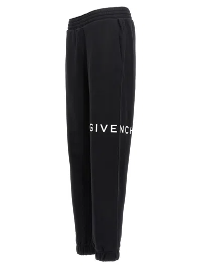 Shop Givenchy Logo Print Joggers In Black